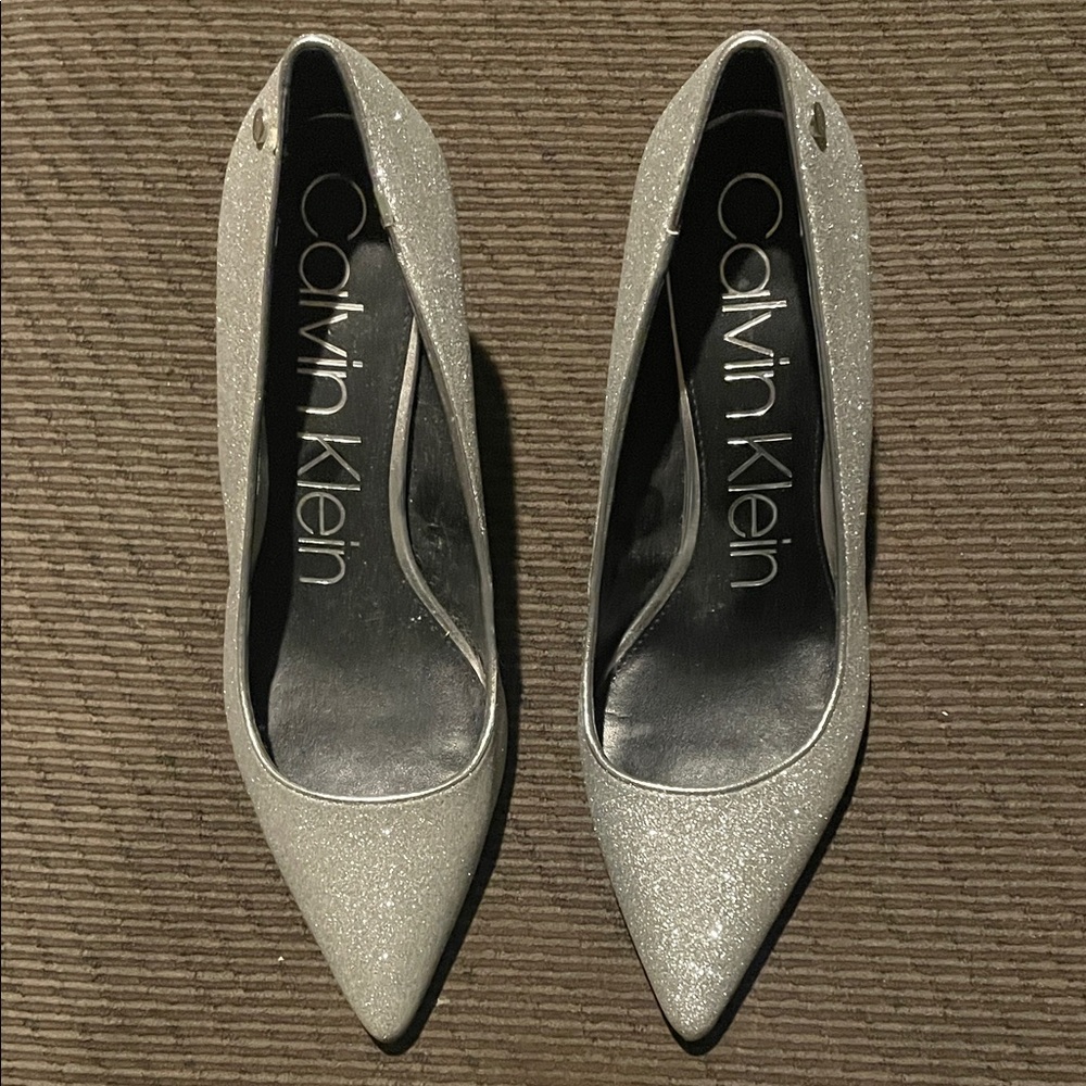 Calvin Klein Women's Sparkling Silver Heels